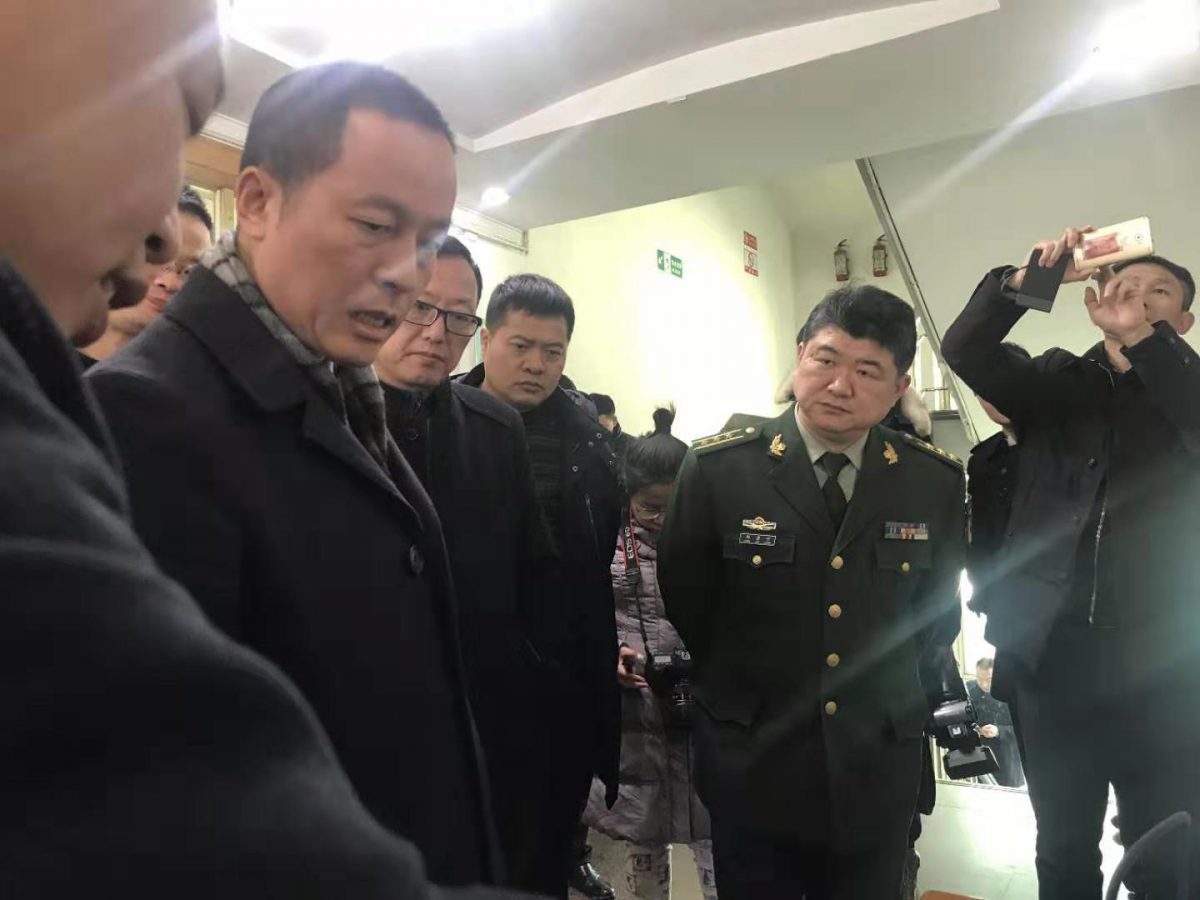 公司总经理陪同西湖区副书记现场调研